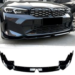 Glossy Black Front Bumper Lip for BMW G20 3-Series M-Sport 2023–2024