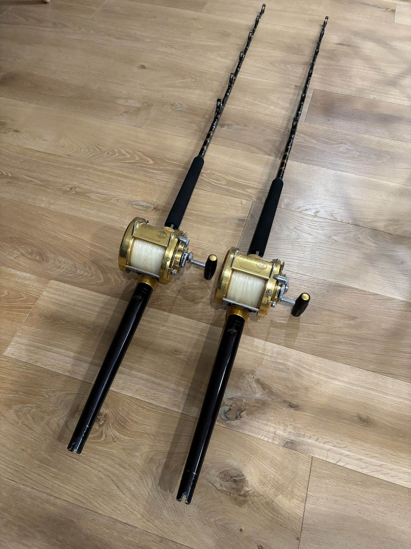 Pair Of Penn  International 80 Fishing Rods And Reels