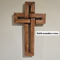 Solid Wood Knot Cross