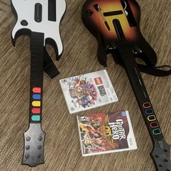 2 Guitar Hero  Guitars For Wii 