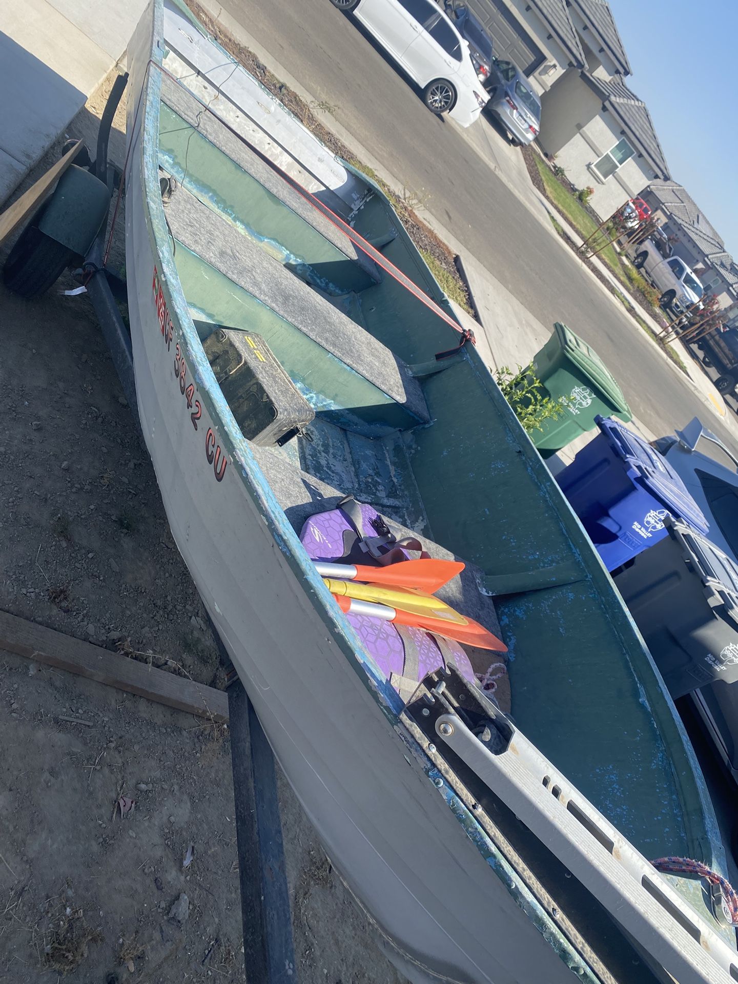 Aluminum Boat W Trailer. Titles For Both