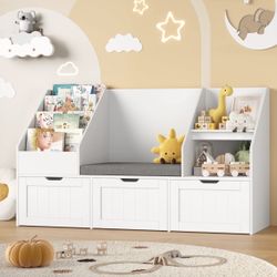 Kids Bookshelf With Reading Nook