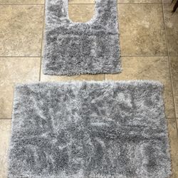 Grey Bath & Contour Rug Set 