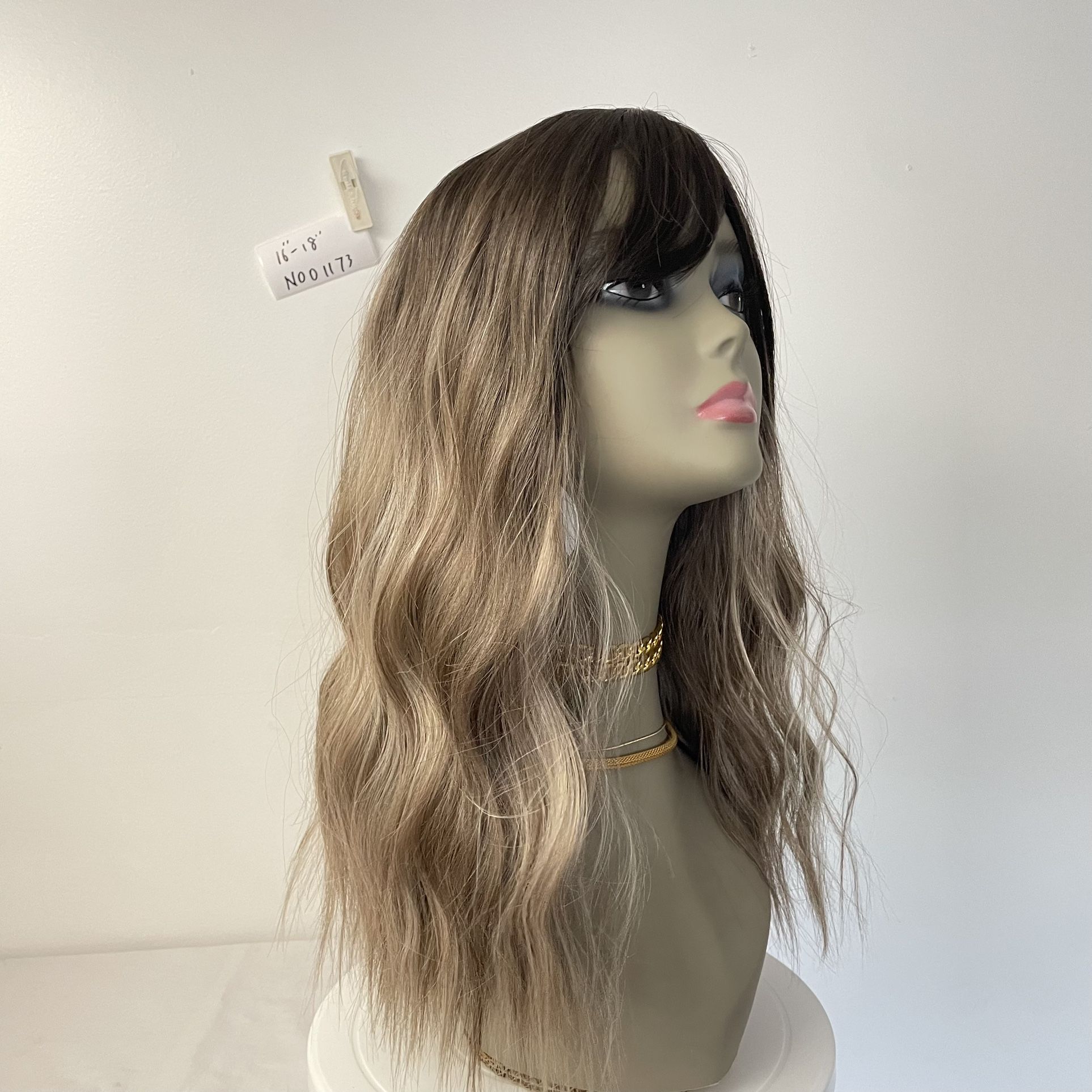 WIG. NO01173 (16-18 inch)adjustable elastic band.