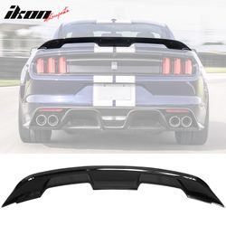 Fits 2015-2023 Ford Mustang Coupe GT500 Style Rear Trunk Spoiler Wing Gloss Black ABS