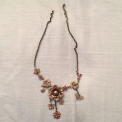 Forever 21 Flower and Butterfly Necklace