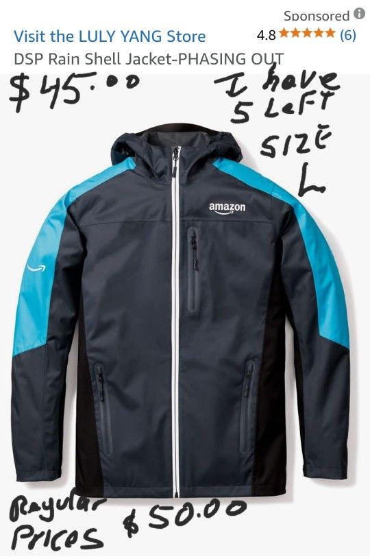 AMAZON UNIFORM/ RAIN JACKET AND FOR COLD WEATHER
