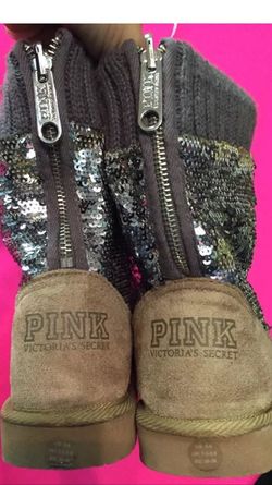 Rare Victoria's Secret pink 5/6 sparkly boots