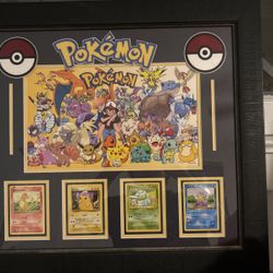 Framed Pokemon Dave And Busters Poster