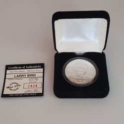 Larry Bird Highland Mint Silver Coin  Limited Edition!!!