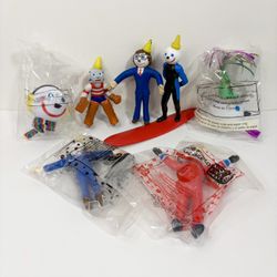 VTG Jack In The Box Fast Food Toys Lot Of 7 Antenna Toppers Bendable Figures