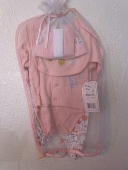 Pink Baby Clothing 9 Pcs Set 0-3 Months