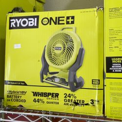 RYOBI ONE+ 18V Cordless Hybrid WHISPER SERIES 7-1/2 in. Fan (Tool Only)