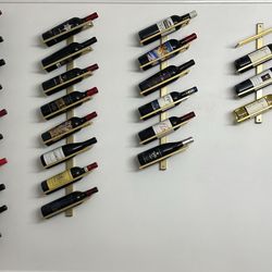 Gold Tiered Wall Mounted Wine Rack (Original price: $300+)