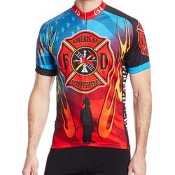 American Firefighter Cycling Jersey 2XL New