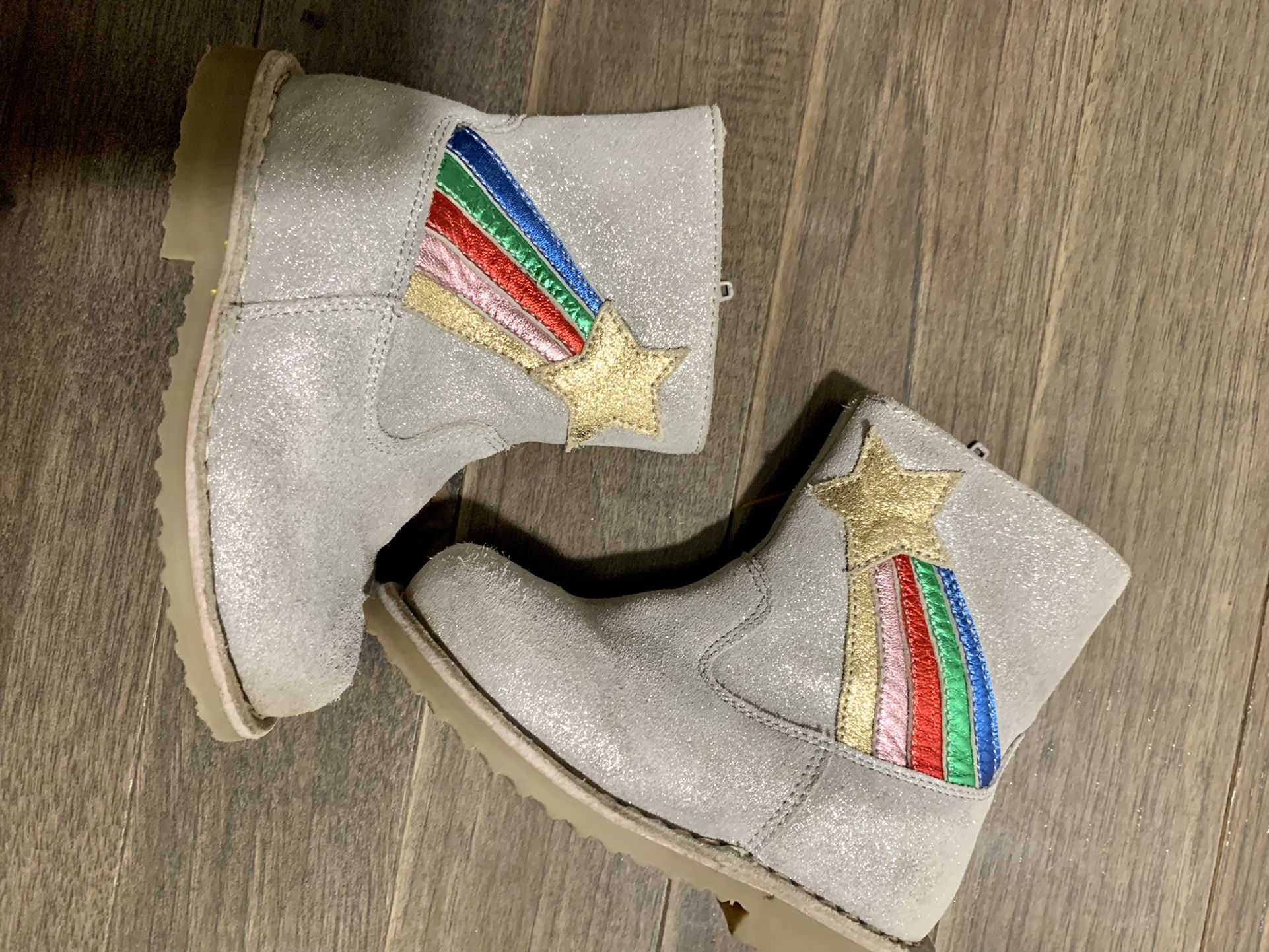 Mini Boden Rainbow Boots Size 8 