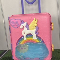 Polly Pocket Resort Roll Away Playset Toys Mattel Doll Playing Set Suitcase 