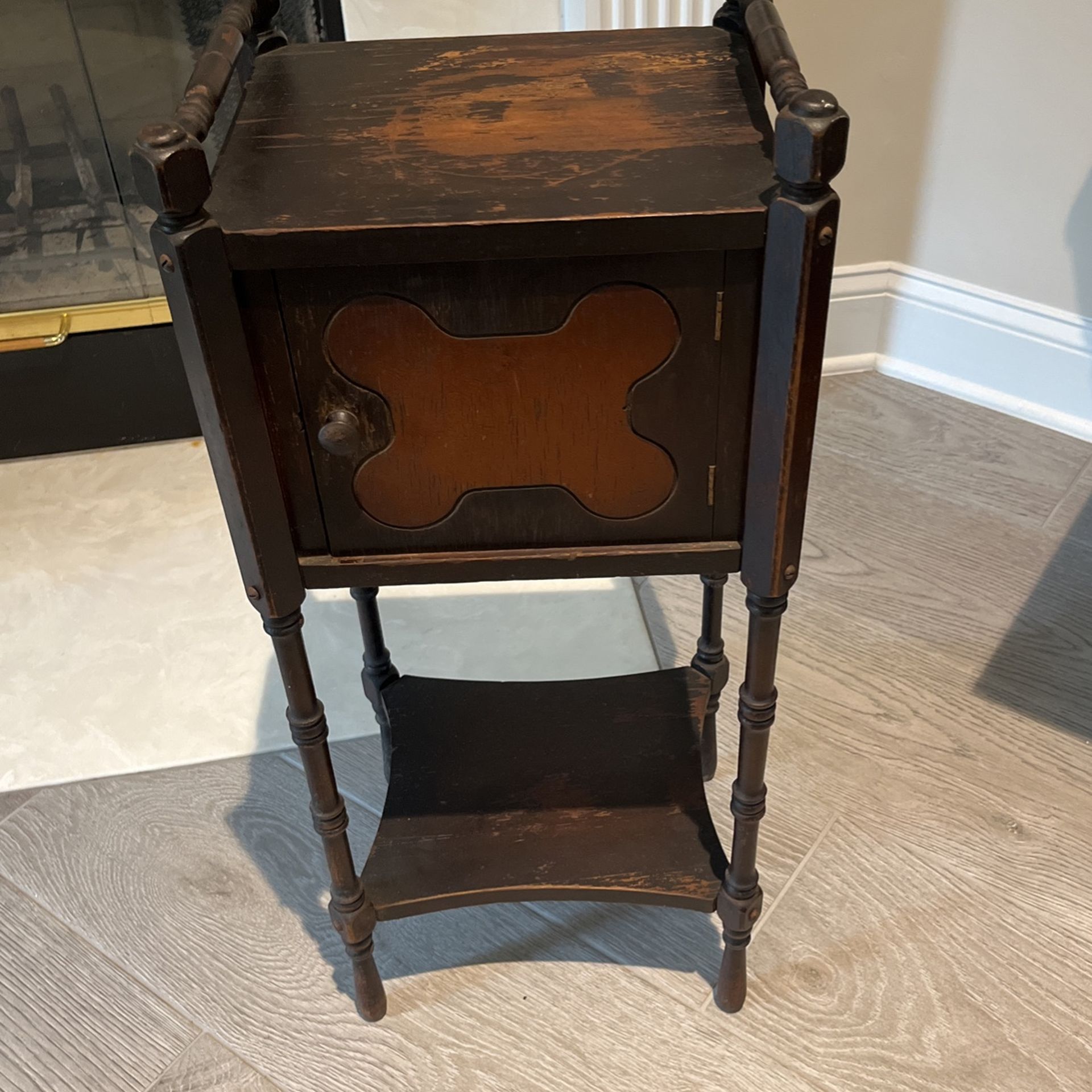 Antique Wooden Smoking Stand- 1926