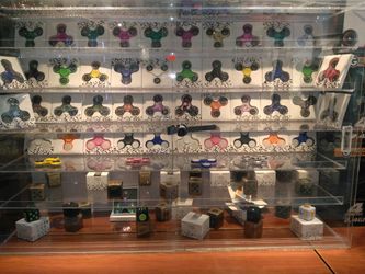 Fidget spinners and cubes each