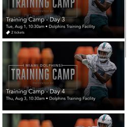 Dolphins Camp Tickets X2