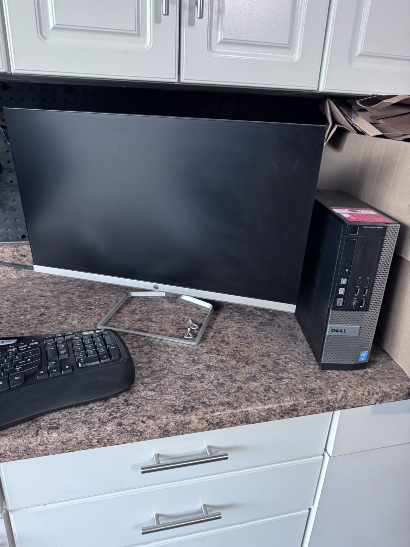 LIKE NEW 2 monitors with mini desktop computer