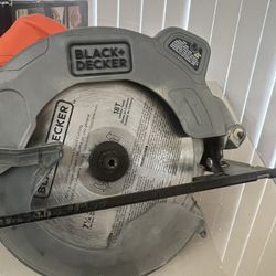 BLACK+DECKER 7-1/4-Inch Circular Saw with Laser, 13-Amp (BDECS300C) is used. However, the saw is gently used and is very good cosmetic condition. The 