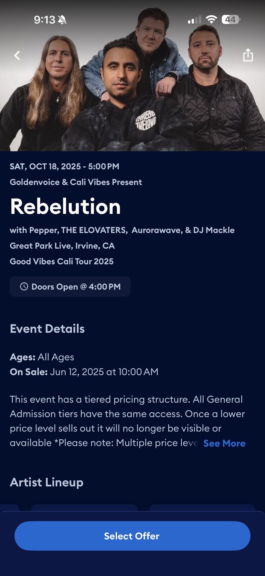 Rebelution Tickets