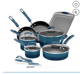 Racheal Ray 14 Piece Set Hard Enamel Cookware And Accessories New In The Box