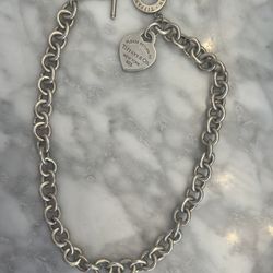 Return To Tiffany Authentic Heart Tag Necklace 