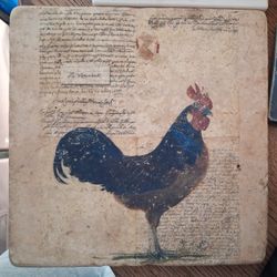 Decorative rooster tile