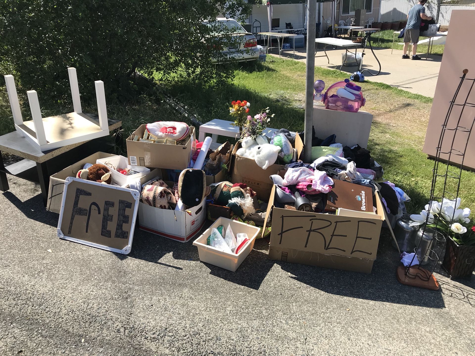 Garage sale leftovers
