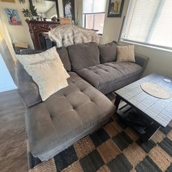 Couch Sofa Brownish Grey