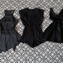 Woman Beautiful Black Summer Dresses Size M 
