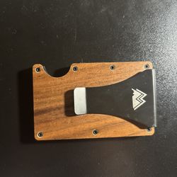 Mountain Voyage Co Walnut Minimalist Wallet RFID-Blocking Card Holder Money Clip