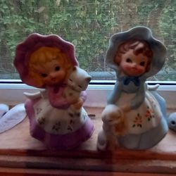 2 Little Girl Figurines