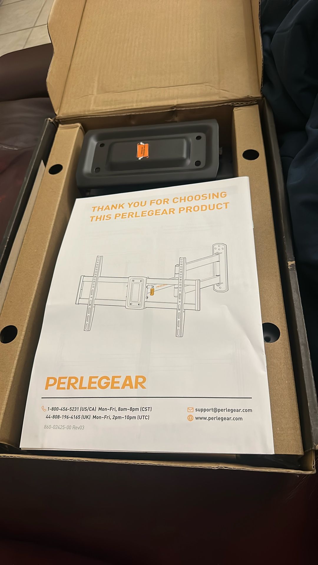 Perlegear Corner TV Wall Mount Long Arm