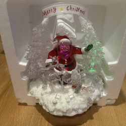 Holiday Ice Sculpture by Heritage Mint Ltd Merry Christmas Santa Acrylic Lighted