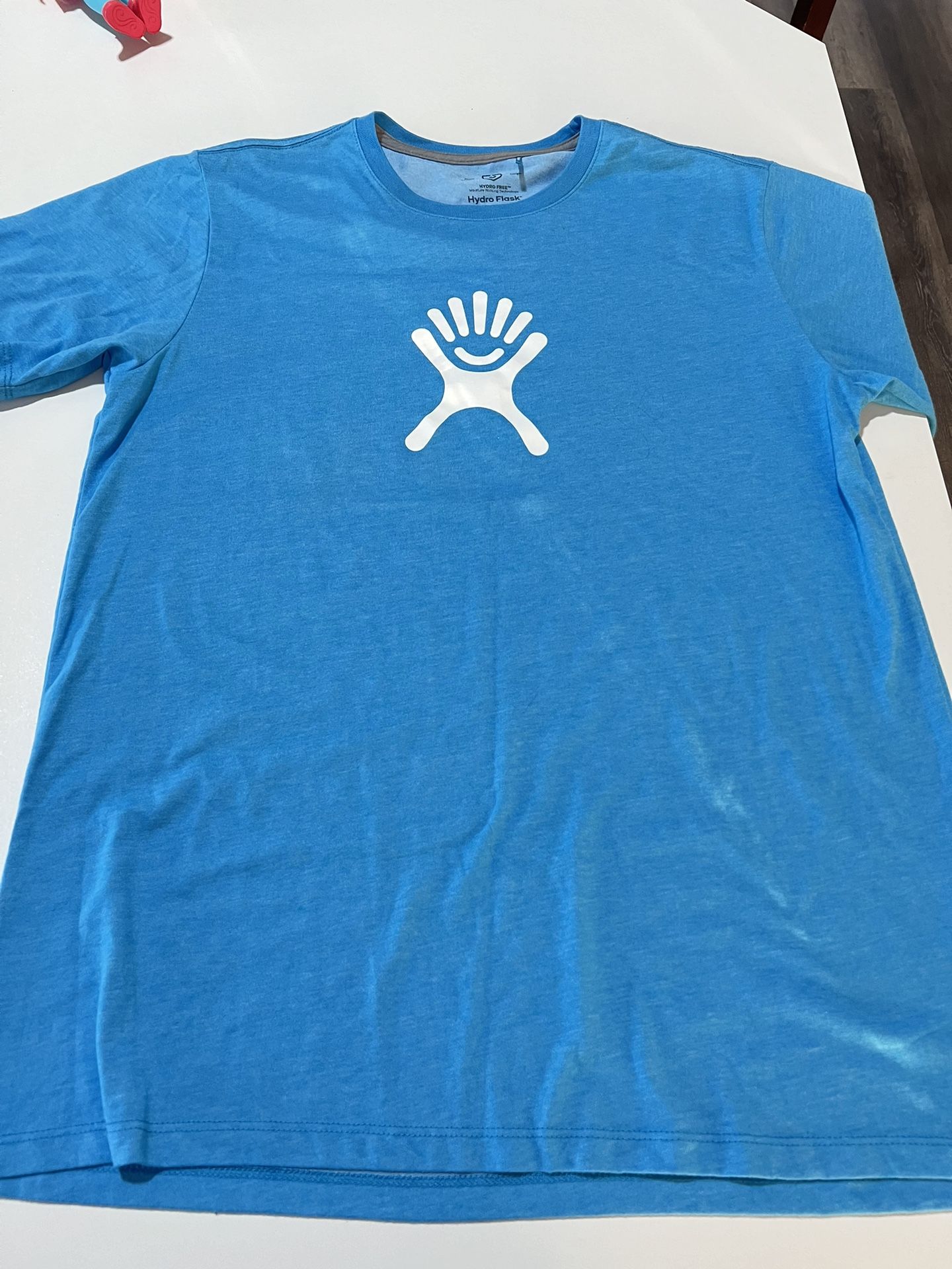 hydroflask big tonal logo performance t shirt M blue Unixes