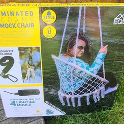 Illuminated white hammock chair new