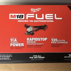 Milwaukee M18 FUEL Grinder 4-1/2”/ 5” .  Tool Only.  Brand NEW.   NUEVO.