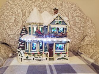 Vintage Christmas Thomas Kinkade Night Before Christmas Talking House