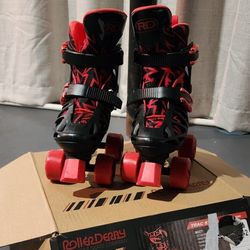 Roller Derby Trac Star Youth Boys Adjustable Roller Skates USA. Size 12-2