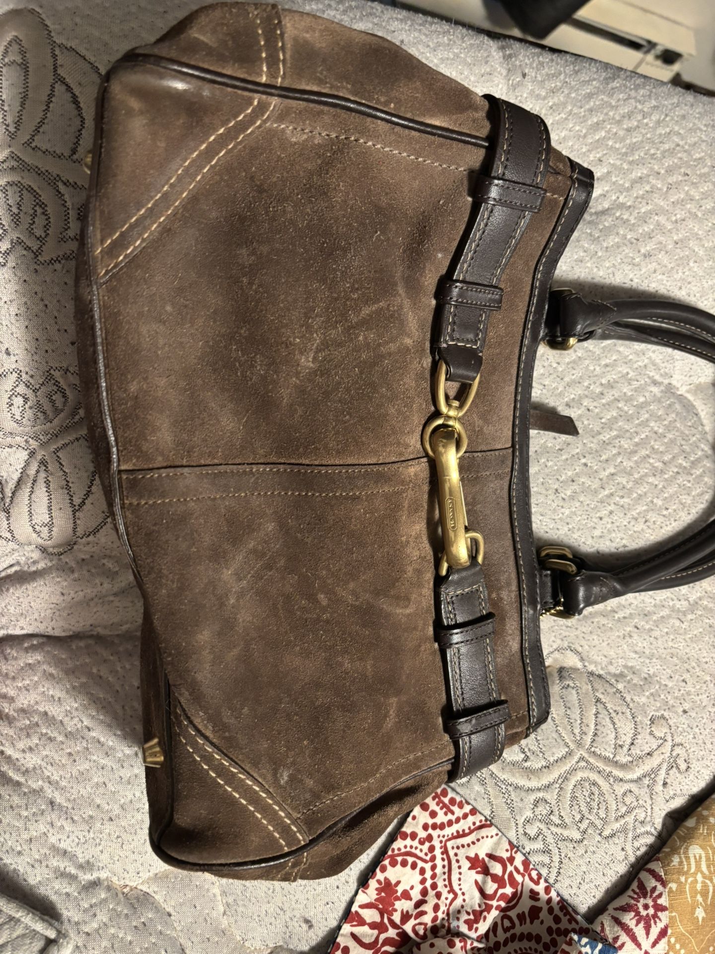 Vintage Suede Coach Purse