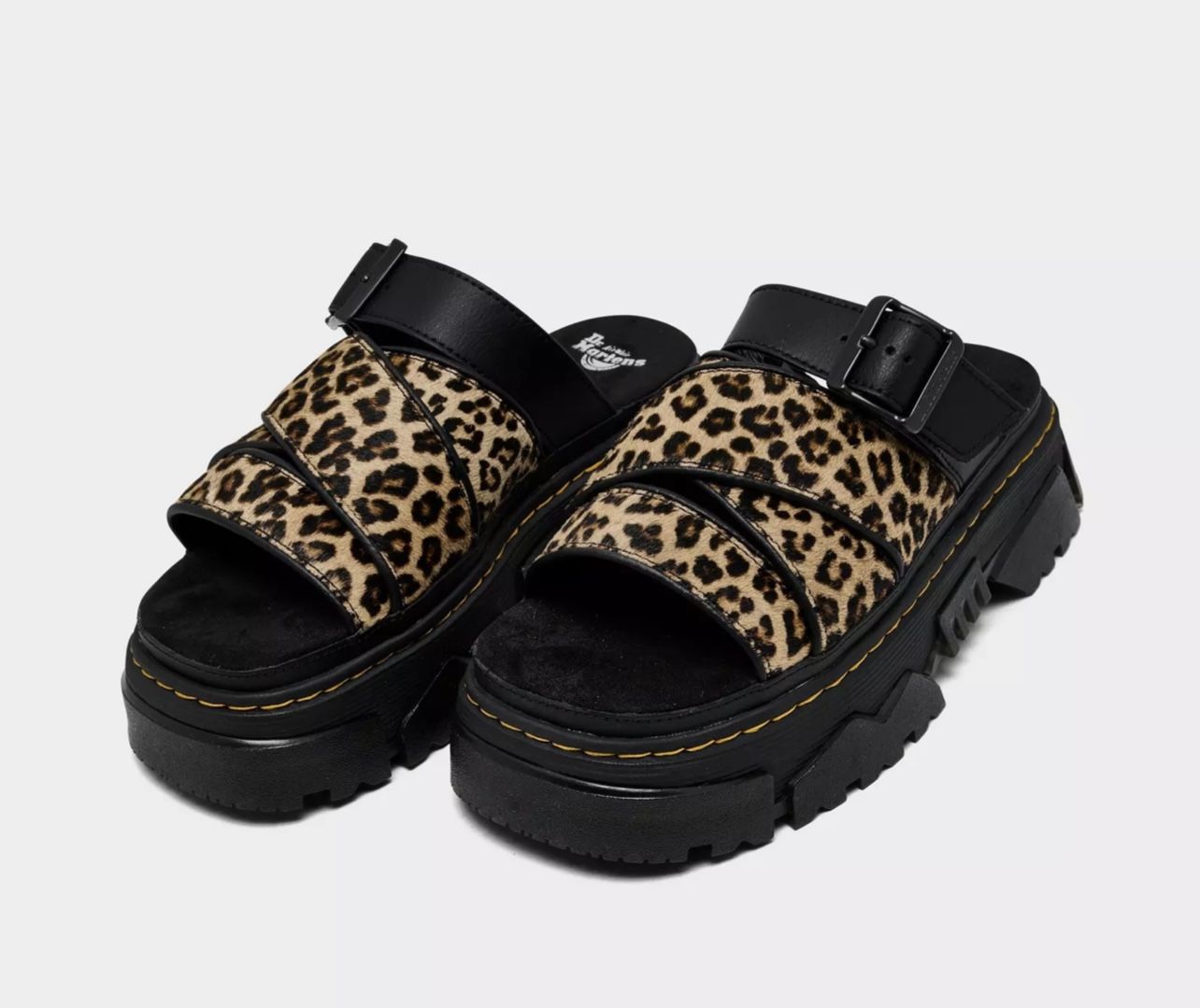 Dr Marten Leopard Platform Sandals