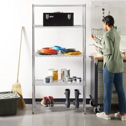 Wire Shelving Units- 1 Medium and 1 Large
