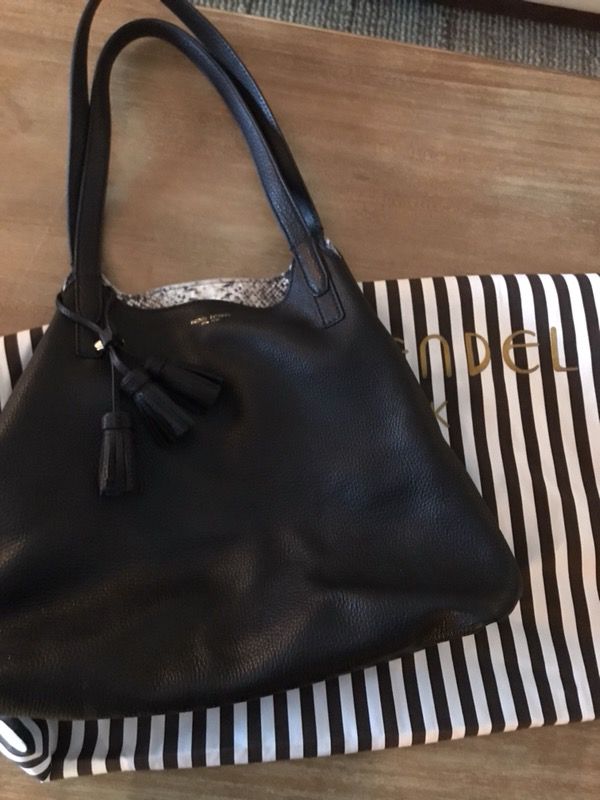 Henri Bendel Black leather handbag