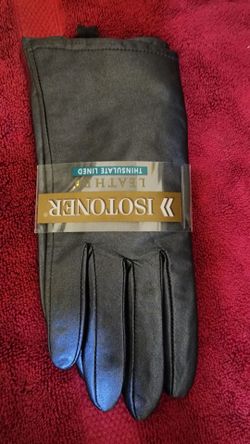 Isotoner Leather Thinsulate Lined Gloves