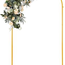Vincidern 7.2 ft x55 inches  wide Balloon Arch Backdrop Stand Gold, Wedding Arch for Birthday Party, Bridal Baby Showers, Wedding Ceremony Arch Frame 