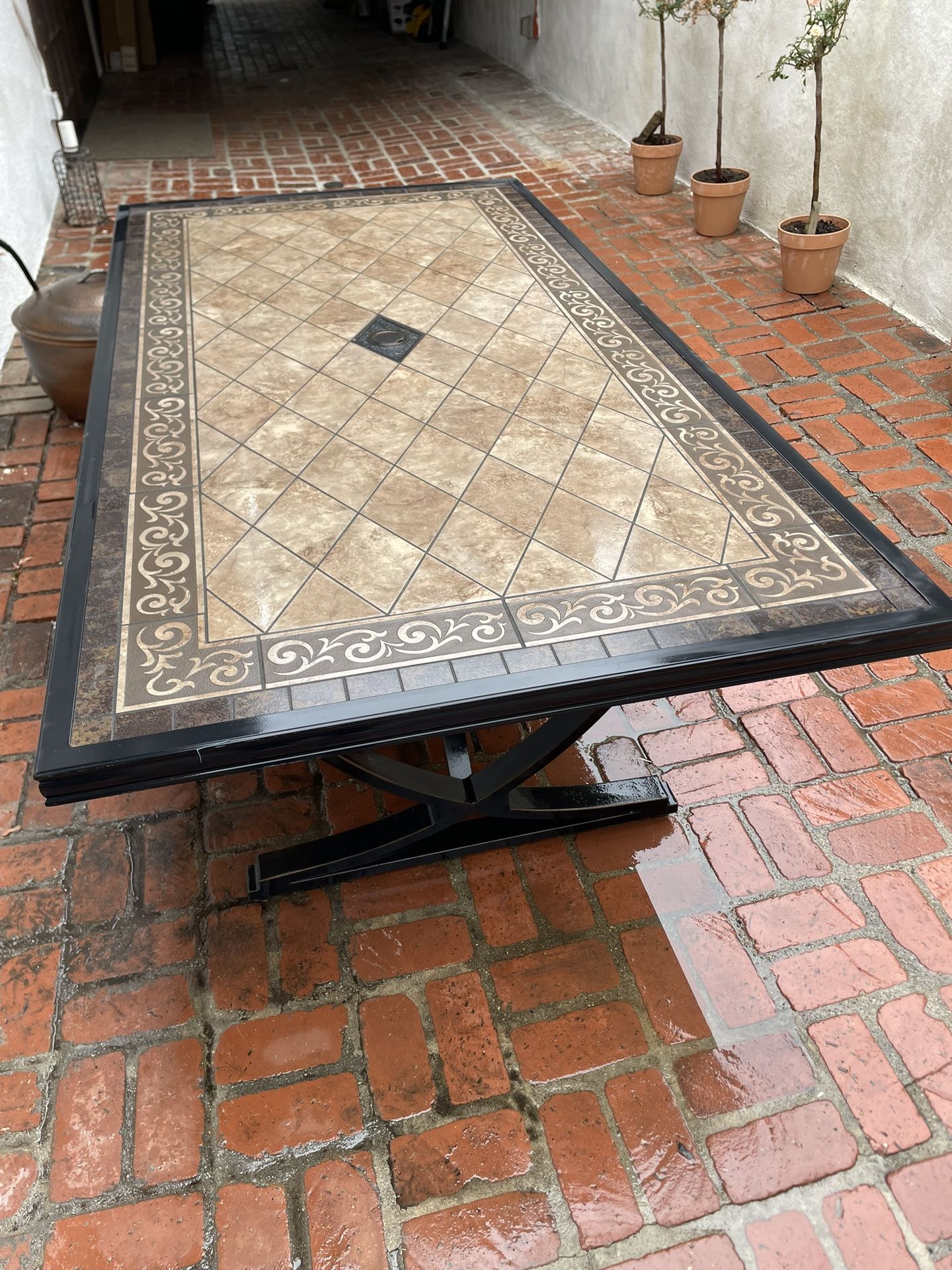 Outdoor Tile Patio Dining Table Heavy Duty, Mosaic Style for Sale in — free download