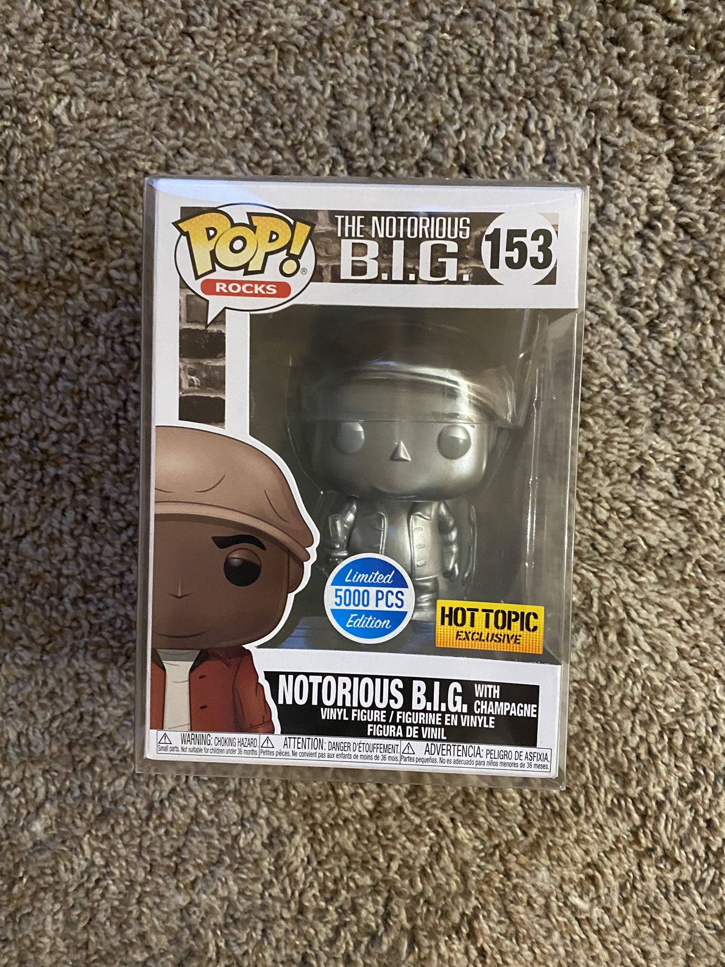 Funko Pop Notorious Big with Champaign #153 Hot Topic LE 5000